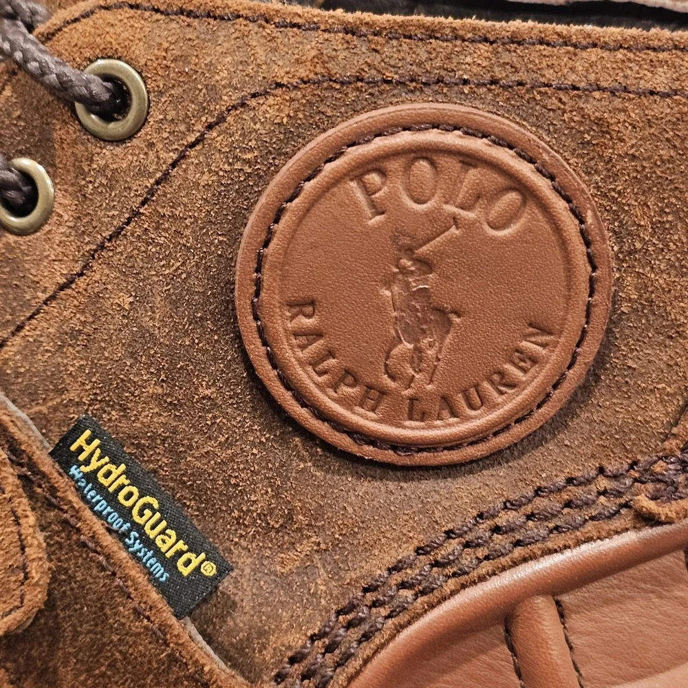 Polo Ralph‎ Lauren Oslo Low Waterproof Leather Suede Boots Mens Size 7.5
